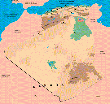 Cliquer pour afficher la carte d'Algérie